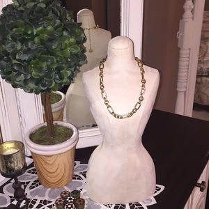 Gold link Necklace and Bracelet set